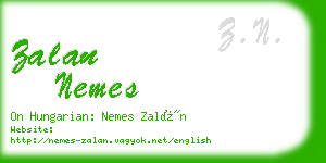 zalan nemes business card